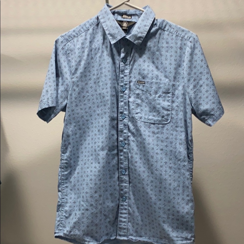 Blue button down Volcom shirt